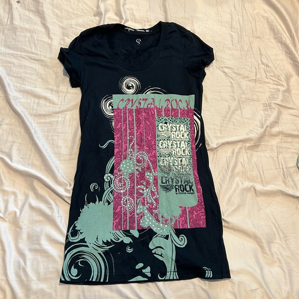 Brand new Crystal Rock by Christian Audigier women’s small Tshirt